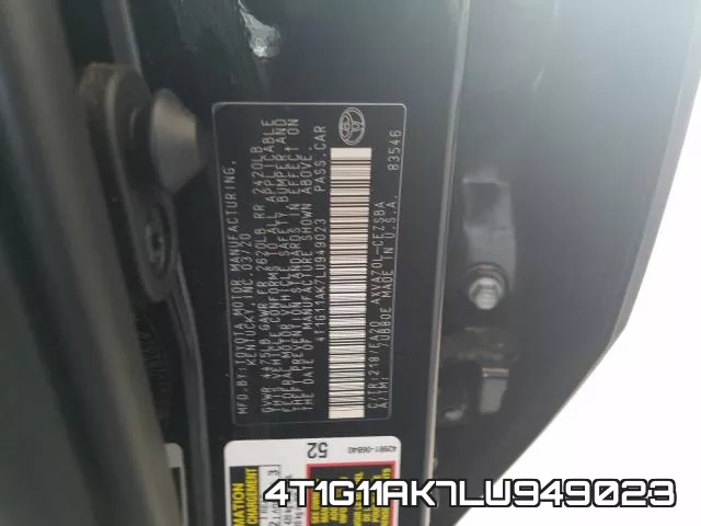 4T1G11AK7LU949023 фото 2