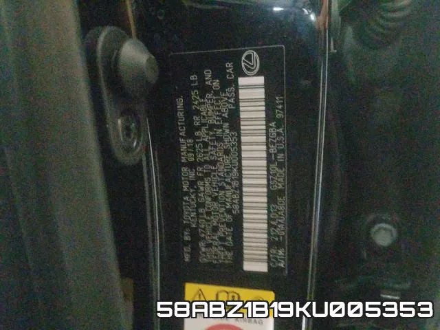 58ABZ1B19KU005353 фото 2