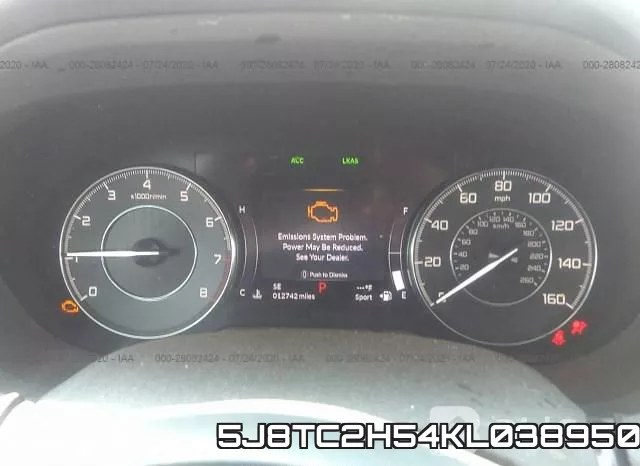 5J8TC2H54KL038950 фото 8