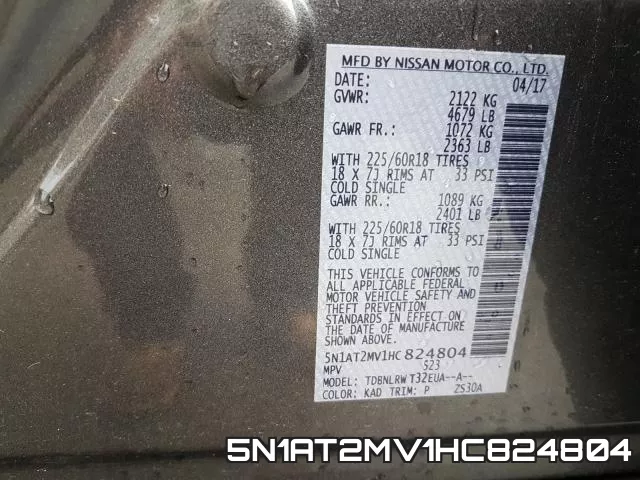 5N1AT2MV1HC824804 фото 2