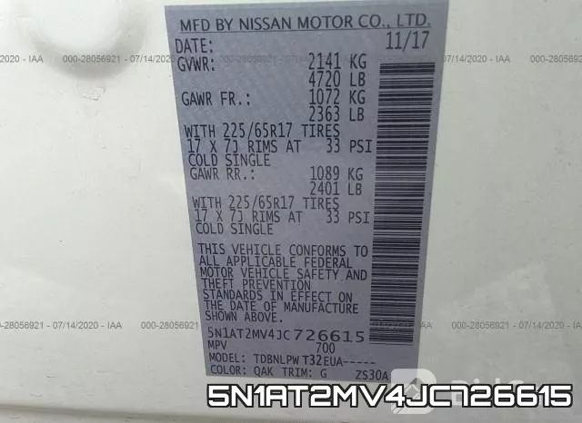 5N1AT2MV4JC726615 фото 10