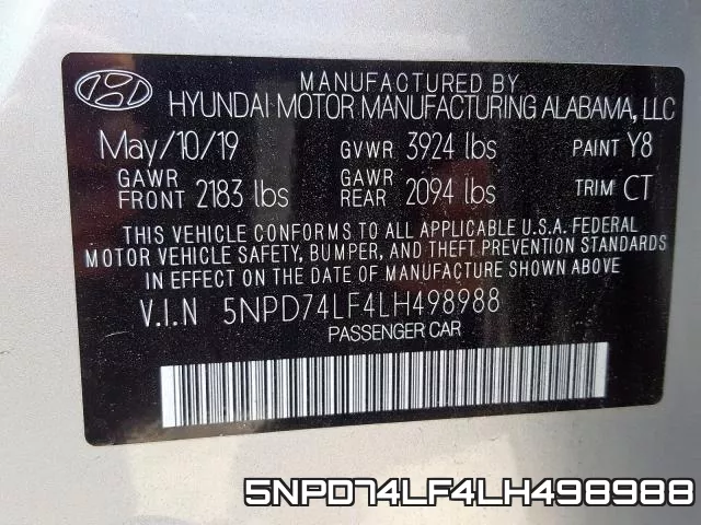 5NPD74LF4LH498988 фото 2