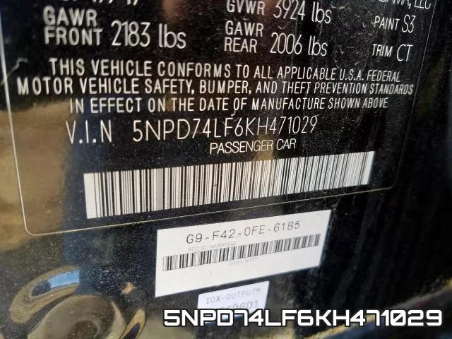 5NPD74LF6KH471029 фото 2