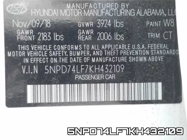 5NPD74LF7KH432109 фото 2