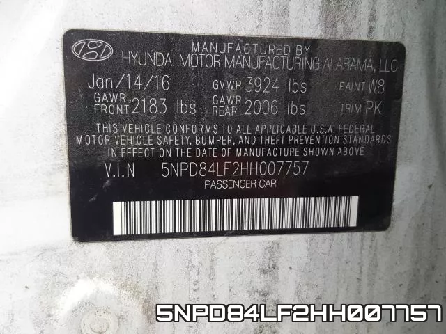 5NPD84LF2HH007757 фото 2