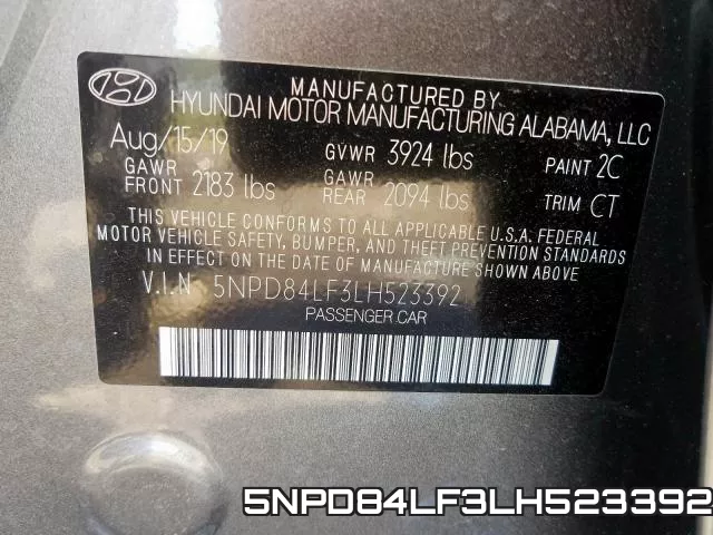 5NPD84LF3LH523392 фото 2