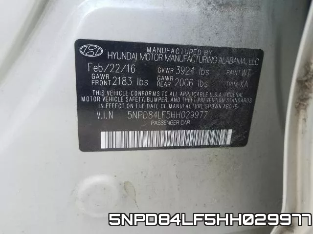 5NPD84LF5HH029977 фото 2