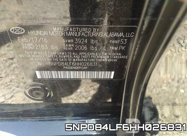 5NPD84LF6HH026831 фото 10