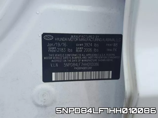 5NPD84LF7HH010086 фото 2