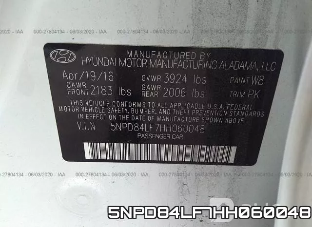 5NPD84LF7HH060048 фото 10