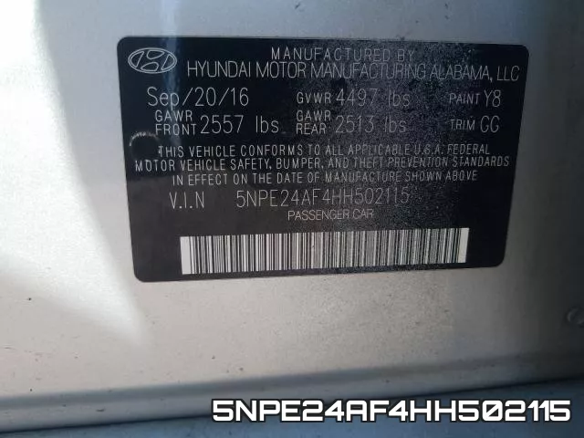 5NPE24AF4HH502115 фото 2