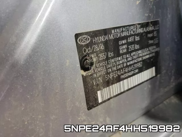 5NPE24AF4HH519982 фото 2