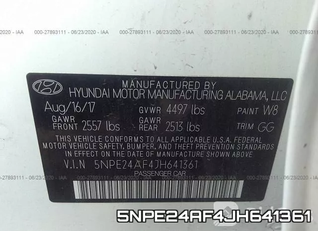 5NPE24AF4JH641361 фото 10