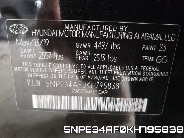 5NPE34AF0KH795838 фото 2