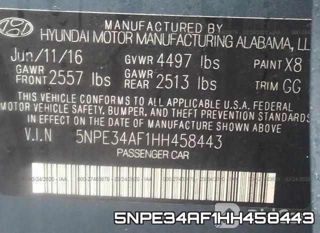 5NPE34AF1HH458443 фото 10
