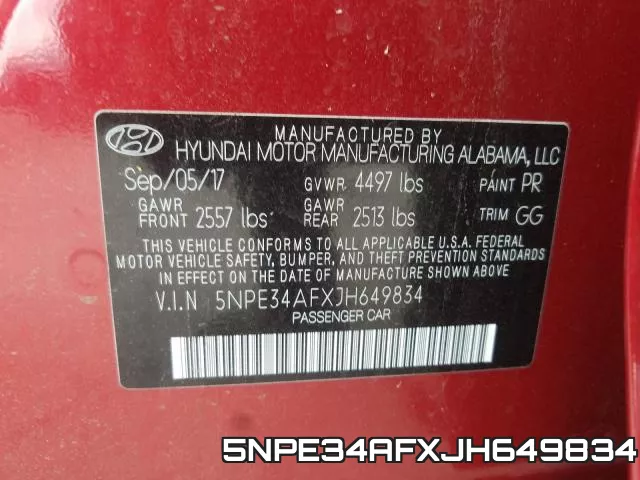 5NPE34AFXJH649834 фото 2