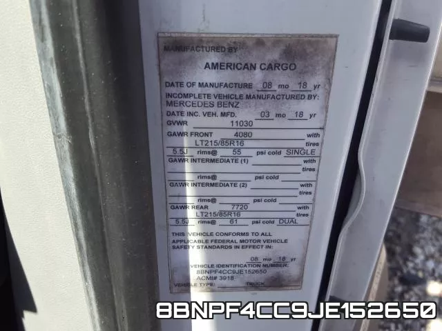 8BNPF4CC9JE152650 фото 2