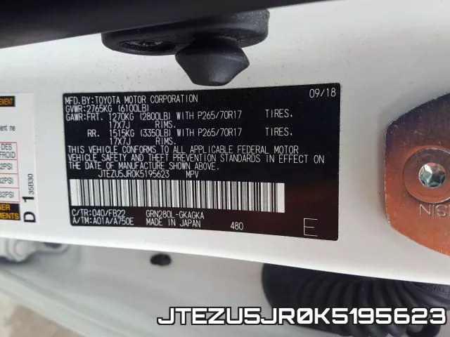 JTEZU5JR0K5195623 фото 2