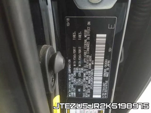 JTEZU5JR2K5198975 фото 2