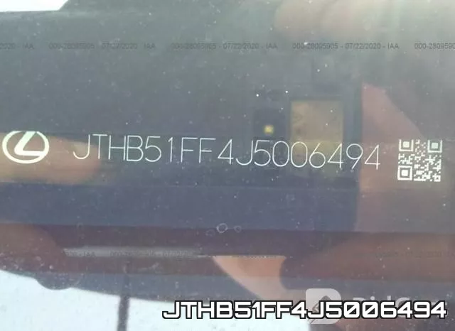 JTHB51FF4J5006494 фото 10