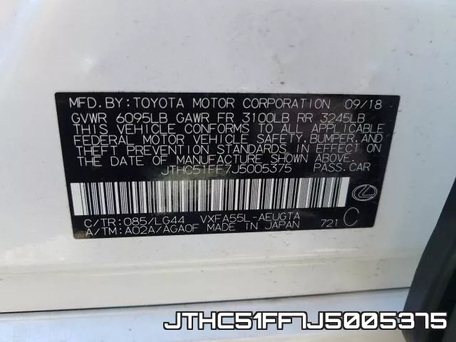 JTHC51FF7J5005375 фото 2