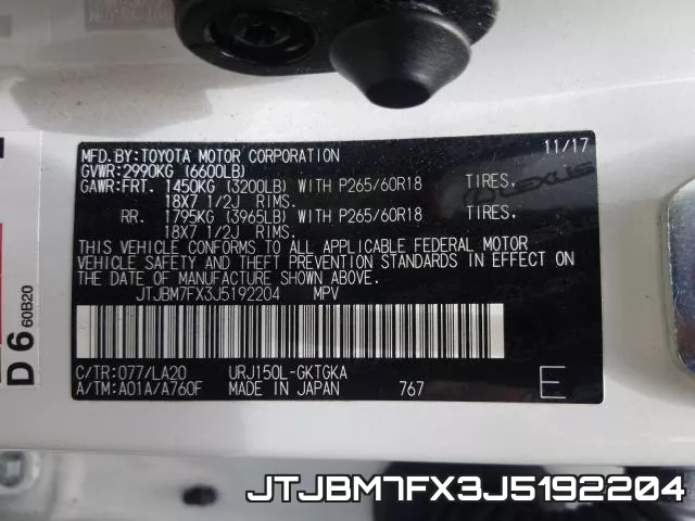JTJBM7FX3J5192204 фото 2
