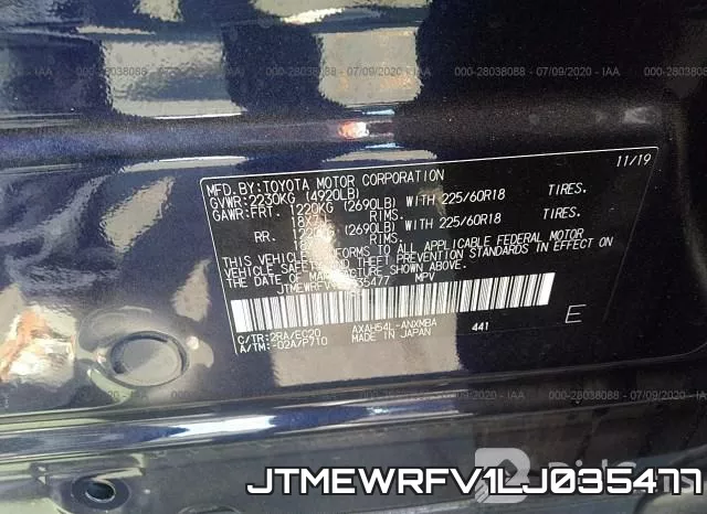 JTMEWRFV1LJ035477 фото 10