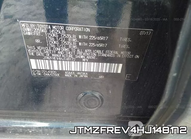 JTMZFREV4HJ148172 фото 10