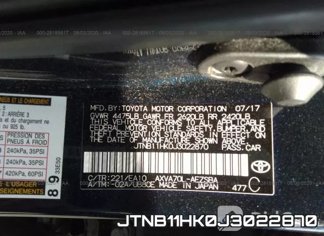 JTNB11HK0J3022870 фото 10