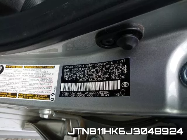 JTNB11HK6J3048924 фото 2