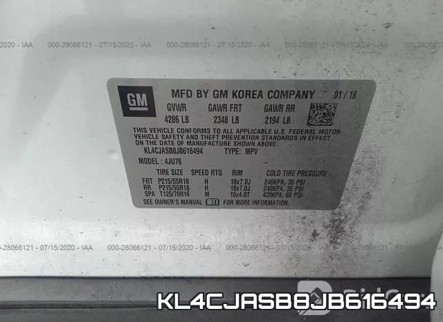 KL4CJASB8JB616494 фото 10