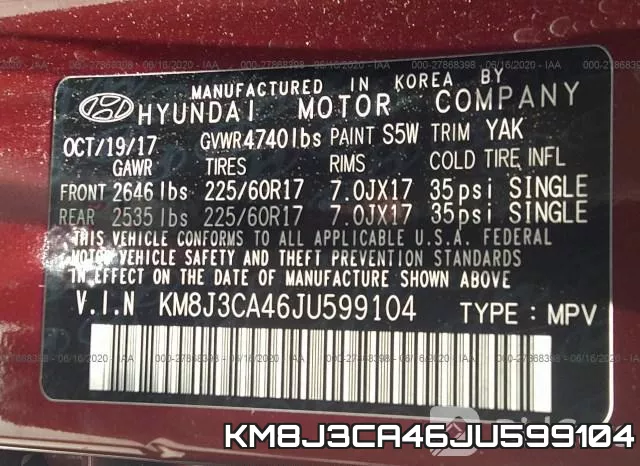 KM8J3CA46JU599104 фото 10