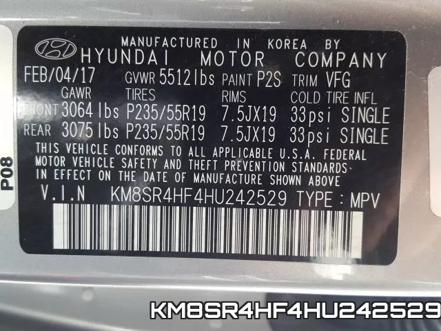 KM8SR4HF4HU242529 фото 2