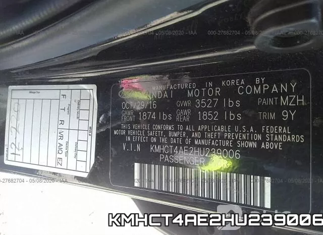 KMHCT4AE2HU239006 фото 10