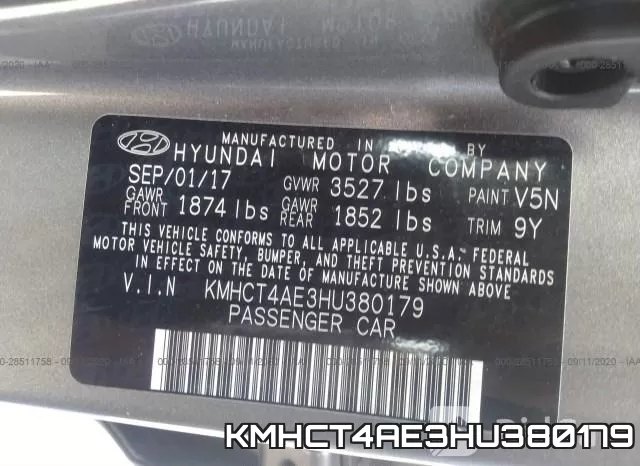 KMHCT4AE3HU380179 фото 10