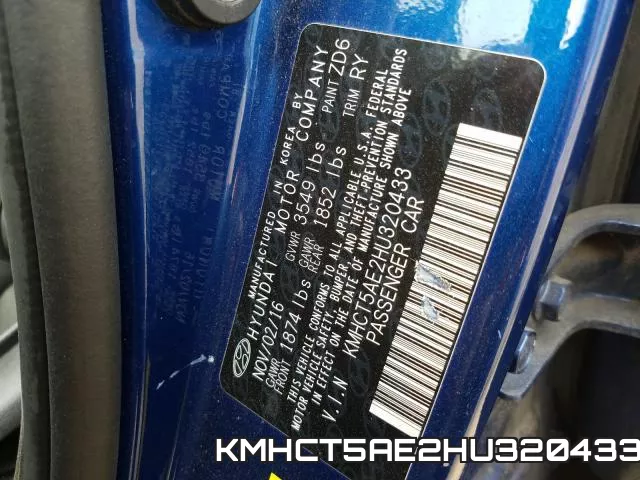 KMHCT5AE2HU320433 фото 2