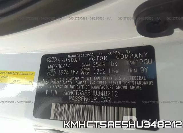 KMHCT5AE5HU348212 фото 10