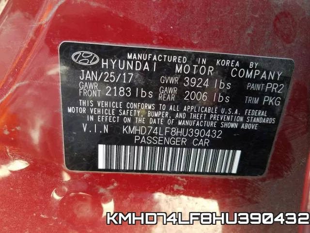 KMHD74LF8HU390432 фото 2