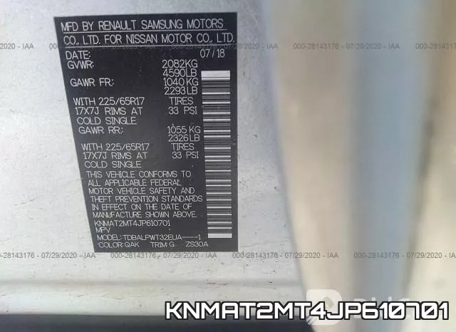 KNMAT2MT4JP610701 фото 10