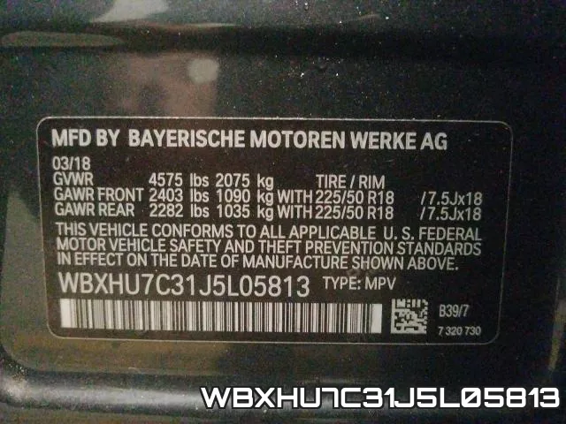 WBXHU7C31J5L05813 фото 2