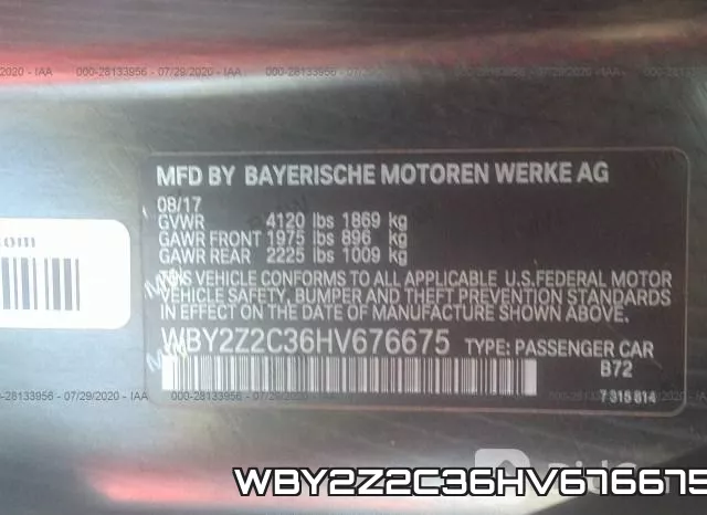 WBY2Z2C36HV676675 фото 10