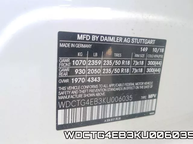 WDCTG4EB3KU006035 фото 2
