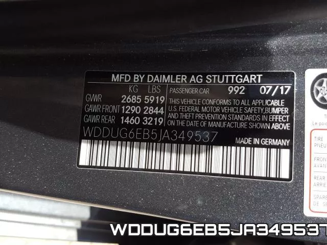 WDDUG6EB5JA349537 фото 2
