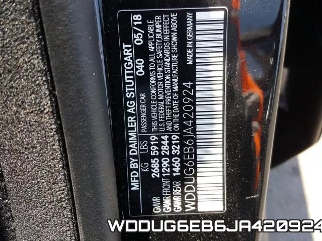 WDDUG6EB6JA420924 фото 2