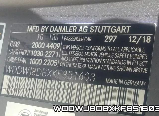 WDDWJ8DBXKF851603 фото 10