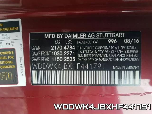 WDDWK4JBXHF441791 фото 2