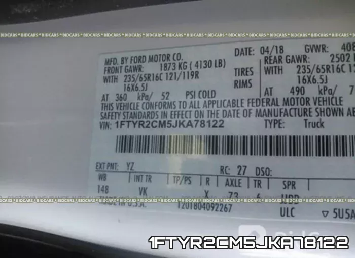 1FTYR2CM5JKA78122 фото 10