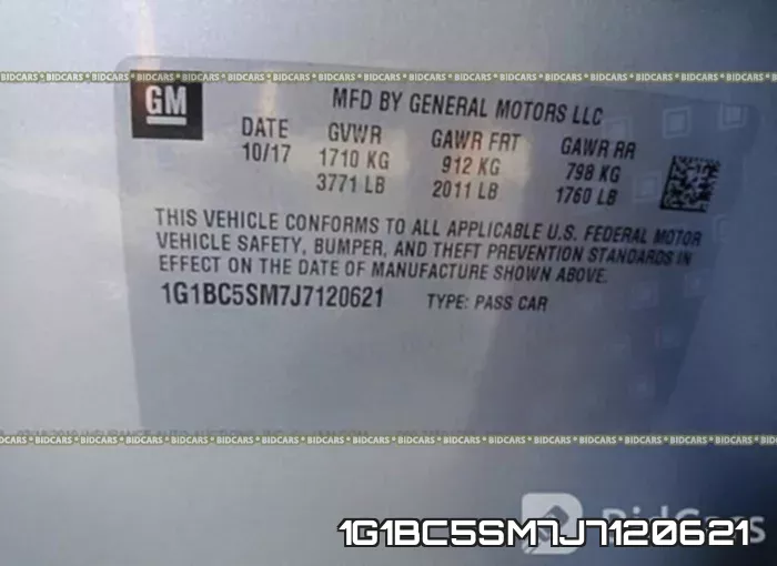 1G1BC5SM7J7120621 фото 10