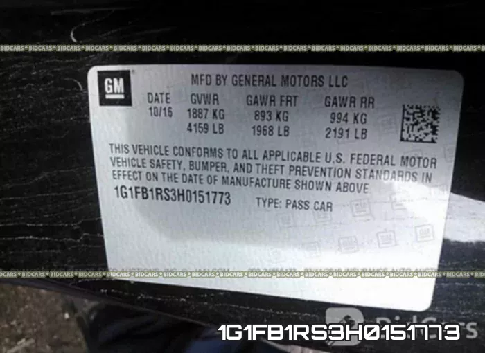 1G1FB1RS3H0151773 фото 10