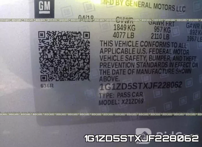 1G1ZD5STXJF228062 фото 10